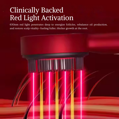 SukraGlow™ Red-Light Therapy Scalp Massager with Oil Diffusion