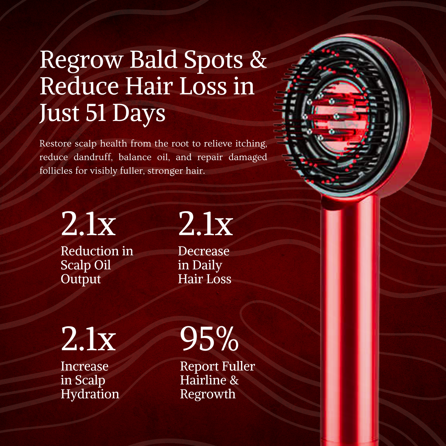 SukraGlow™ Red-Light Therapy Scalp Massager with Oil Diffusion
